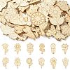 48Pcs 12 Styles Unfinished Blank Wooden Pendants Kit WOOD-CJC0011-15B-1