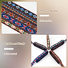 5Pcs 5 Colors Ethnic Style Polyester Rhombus & Flower Ribbon Set OCOR-WH0085-54-4