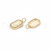 Brass Micro Pave Clear Cubic Zirconia Pendants KK-S356-767U-2