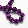 Natural Dyed Yellow Jade Gemstone Bead Strands X-G-R271-8mm-Y11-3