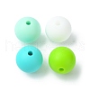 Round Food Grade Eco-Friendly Silicone Focal Beads SIL-F003-01E-2