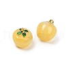 Transparent Glass Apple Pendants X1-DGLA-E004-16K-2