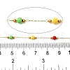 Handmade 304 Stainless Steel & Synthetic Turquoise Beaded Chains CHS-L031-04G-2