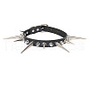 Gothic Style Alloy Spiked Rivet Imitation Leather Choker Necklaces FS-WGF47C0-01-5