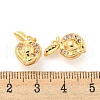 Brass Micro Pave Cubic Zirconia Pendants KK-K369-01G-05-4