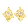 Brass Pave Cubic Zirconia Pendants KK-M286-12G-1