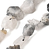 Natural Tourmalinated Quartz Beads Strands G-S386-C15-2