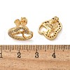 Valentine's Day Heart Brass Micro Pave Clear Cubic Zirconia Stud Earrings EJEW-D305-22G-02-4