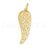 Brass Micro Pave Cubic Zirconia Pendants KK-U072-27G-1