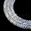 Electroplate Glass Beads Strands GLAA-Q105-03F-3
