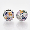 Platinum Plated Alloy European Beads MPDL-S067-45-2