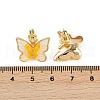 Butterfly Brass Stud Earrings EJEW-K308-05G-01-3