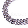 Electroplate Transparent Glass Beads Strands EGLA-N002-34A-C01-3