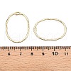 Oval Rack Plating Alloy Pendants PALLOY-T090-01G-B-NR-3