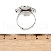 Vintage Adjustable Iron Finger Ring Components Alloy Cabochon Bezel Settings X-PALLOY-Q300-10AS-NR-3