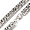 Iron Cuban Link Chain Necklaces for Women Men NJEW-A028-01D-P-2