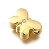 Brass Micro Pave Clear Cubic Zirconia Beads KK-B136-10G-06-2