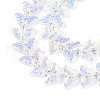 Transparency Electroplate Glass Beads Strands GLAA-T023-39A-01-3