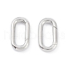 Anti-Tarnish Rhodium Plated 925 Sterling Silver Spring Gate Rings STER-K173-24P-3