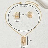 Elegant and Simple 18K Gold Plated Floral Pendant Necklace Earrings Set YL8546-1-1