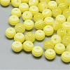 Transparent Stripe Resin Beads RESI-S345-8mm-12-1
