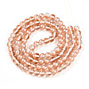 Baking Painted Transparent Glass Beads Strands DGLA-N011-8mm-04-2