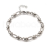 304 Stainless Steel Oval & Infinity Link Chain Bracelets for Women BJEW-K226-14A-P-4
