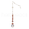 Natural Agate Chip Hanging Ornaments HJEW-TA00262-03-1
