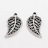 Tibetan Style Alloy Leaf Pendants TIBEP-Q043-318-RS-2