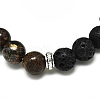 Natural Bronzite Beads Stretch Bracelets BJEW-R309-02-A13-2