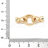 Brass Micro Pave Clear Cubic Zirconia Fold Over Clasps KK-U059-34G-3