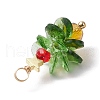 Christmas Theme Glass Pendants PALLOY-JF02863-4