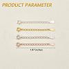 4 Pieces Extension Chain with Spring Clasp Sterling Silver Extender Chains Necklace Bracelet Anklet Removable Chain Extenders Charms for DIY Jewelry Making Accessories JX625A-2