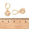 Brass Micro Pave Clear Cubic Zirconia Hoop Earrings for Women EJEW-G428-24G-01-5