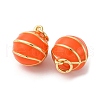 Brass Enamel Charms KK-Q098-01G-2