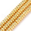 Electroplate Non-magnetic Synthetic Hematite Beads Strands X-G-L485-04B-G-1