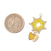 Glass Seed Beaded Flower Pendants PALLOY-MZ00623-05-2