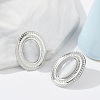 304 Stainless Steel Cat Eye Stud Earrings for Women EJEW-A119-01P-2