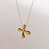 Brass Chunky Initial Pendant Necklaces WG97A63-24-1