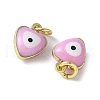 Brass Enamel Charms KK-S518-03J-G-2
