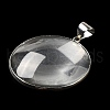 Blank Glass Pendants KK-F868-03P-3
