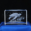 3D Laser Engraving Animal Glass Figurine DJEW-R013-01D-1