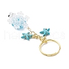 Glass and Synthetic Turquoise Turtle keychains KEYC-MZ00040-05-4