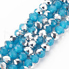 Electroplate Glass Beads Strands EGLA-A034-J6mm-M08-1