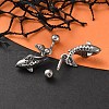 Fish 316 Surgical Stainless Steel Dangle Belly Button Rings EJEW-G416-15AS-2