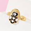 304 Stainless Steel Adjustable Cuff Rings RJEW-Q015-01G-D-4