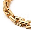 Ion Plating(IP) 304 Stainless Steel Rectangle Link Chain Bracelet for Men Women BJEW-E009-04G-2