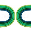 10 Strands 5 Colors Flat Round Handmade Polymer Clay Beads CLAY-SZ0002-02B-1