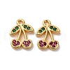 Brass Micro Pave Cubic Zirconia Charms KK-F898-08G-1