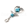 7Pcs Angel Synthetic Turquoise Pendant Decorations HJEW-JM03461-5